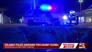 Orlando police investigate two scenes in the area of S. Semoran Blvd.