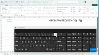 How to create a sequence of roman numerals in Excel