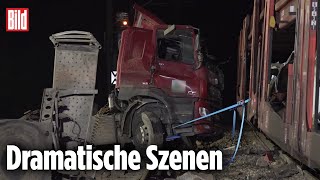 BÖRDE: Güterzug kracht in Lkw