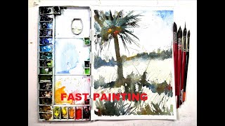 Palm Tree Painting in Watercolor - with Chris Petri