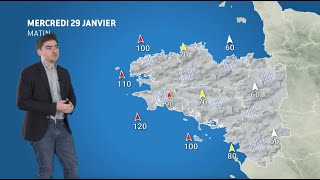 Bulletin météo pour le mercredi 29 janvier 2025