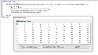 Nested Loops in VB.Net