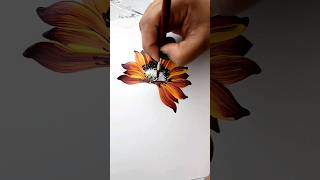 🟡💛 Amazing Flower Painting Technique #shorts #shortsfeed