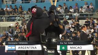 17th World Kendo Championships 2ch G.TANAKA(ARG) vs K.SAM(MCO)