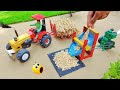 diy mini tractor and threshing machine diesel engine ll science project.