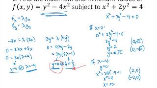 Lagrange Multipliers Practice Problems