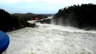 Wild Kangsabati River Coming out of the Mukutmanipur Lockgate in the season of floods