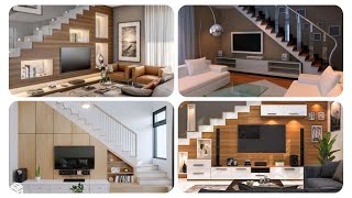 Top 40 Smart Under Stairs Tv Unit Ideas 2023 | Living Room Stairs Tv Unit Design