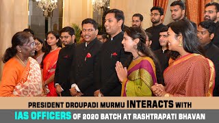 President Droupadi Murmu interacts with IAS officers of 2020 batch at Rashtrapati Bhavan