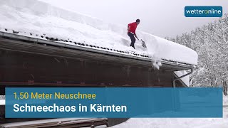 Schneechaos in Österreich - Dächer drohen einzustürzen
