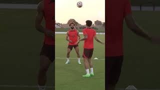 Diaz and Salah back at it in Dubai 🤝😁 #lfc #shorts