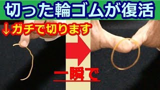 【種明かし】ガチで切った輪ゴムの復活マジック【インパクト大】Magic Trick Tutorial