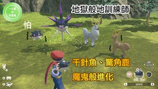 地獄般地訓練師｜千針魚與驚角鹿｜技能進化方式｜Switch 寶可夢傳說 阿爾宙斯(22)