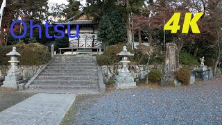 滋賀県大津市JR石山駅から京阪石山寺駅まで散策　Walking from Ishiyama station to Ishiyamadera station in Ohtsu, Shiga, Japan