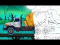 Scary Cement Mixer | Coloring Book | Halloween Cars Cartoon | Video for Children