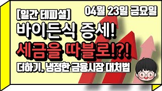 [04월 23일 아침시황] 미국의 증세ㅣ20%에서 40%로 한방에 더블로?ㅣ곡물가격 초강세ㅣ가상화폐 거래소 폐쇄