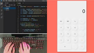ASMR Programming - Neumorphism Calculator Design using Html CSS & JavaScript - No Talking