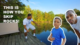 Skipping Rocks With my Son!