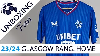 Rangers Glasgow Home Jersey 23/24 (JJSport) Fan Version Unboxing Review