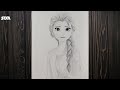 How to Draw Disney Princess Elsa - step by step || Pencil sketch || Sudip drawing Academy