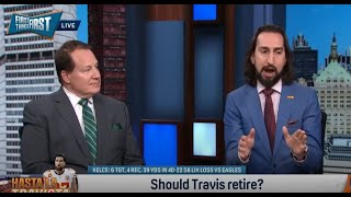 Nick Wright on Whether or Not TRAVIS KELCE WILL RETIRE | NFL | FIRST THINGS FIRST