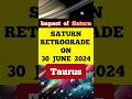 Saturn Retrograde #2024 #astrology #shani #saturn #viral #shorts #ytshorts #horoscope #effects