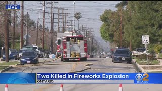 Debris Field Covers 80 Homes After Fireworks Explosion That Rattled Ontario Neighborhood; Dozens Eva