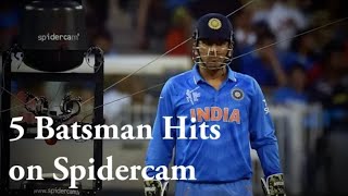5 Batsman Hits on Spidercam in Cricket_ Amazing Cricket