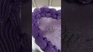 Vintage Purple Glitter Heart Cake | Burnaway Purple Heart Cake | Vintage Cakes | Purple| Crave Slake