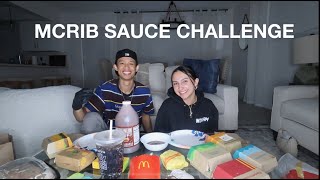 MCDONALDS MCRIB SAUCE CHALLENGE | The Laeno Family