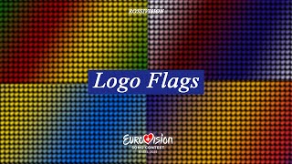 Eurovision 2025 ANIMATED LOGO FLAGS (Design 1) - ROSSIVISION