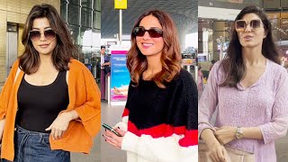 Vaani Kapoor, Chitrangada Singh \u0026 Elnaaz Norouzi Spotted At Mumbai Airport