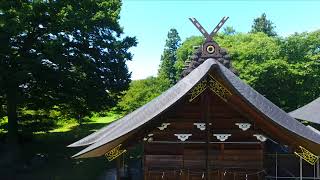 【ドローン空撮】道満の春日様　春日神社　山形県天童市