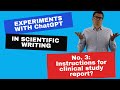 Can ChatGPT teach you medical writing?