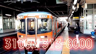 祝日のセントラル鈍行【313系8000番台】中央本線 名古屋行 車窓・車内設備／JR Chuo line higher interior local train 313-8000