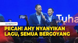 Pecah! AHY Nyanyikan Lagu, Para Ketum Koalisi Indonesia Maju Bergoyang Bernyanyi Bersama