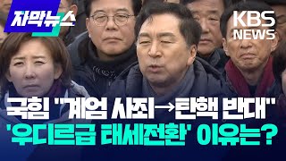 [자막뉴스] 계엄 혼란 사죄하더니 이제는 탄핵 반대…이랬다가 저랬다가 국민의힘 속내는? / KBS 2025.01.09.