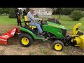 john deere tractor tiller attachment ~1025r with a king kutter xb tiller