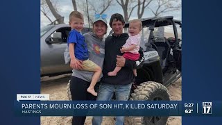 Parents mourn loss of son hit, killed Saturday