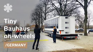 A tiny Bauhaus School/home on-wheels to debate future of housing