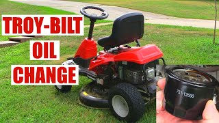 Troy-Bilt Rider Mower Oil Change