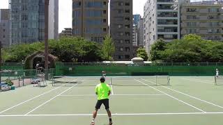 松本樹(近畿大学) 対 岡崎大倭(甲南大学) 春関 2018 シングルス準々決勝