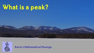 How High is a Peak? The watershed algorithm