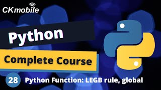 Python Complete Course #28 - Python Function LEGB rule, global keyword