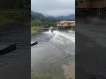 Man Rides Jet Ski On a Flooded Yard Outside House And Gets Followed By Dogs - 1246685-1