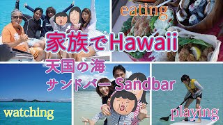 家族でハワイ！第3弾　天国の海 サンドバー Sandbar　船から見るハワイの海\u0026潜って見るハワイの海！！