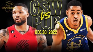 Golden State Warriors vs Portland Trail Blazers Full Game Highlights | Dec 30, 2022 | FreeDawkins