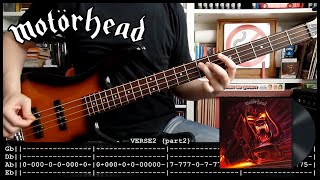 MOTÖRHEAD - Orgasmatron (bass cover w/ Tabs & lyrics)