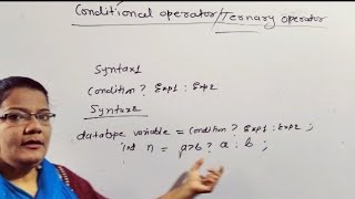 Conditional operator OR Ternary operator in java|lec-11