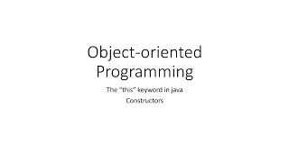 The "this" keyword and constructor chaining in classes